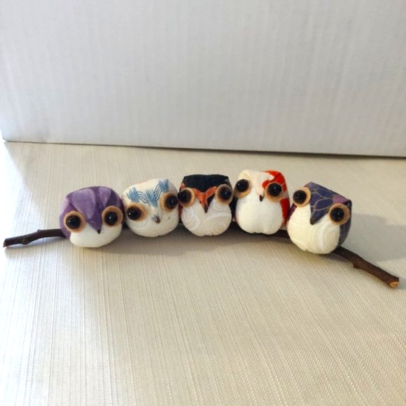 Other - Cute hand-sewing owls on a tree branch decoration